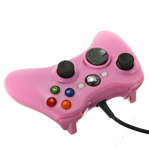 Джойстик Xbox 360 проводной (розовый)