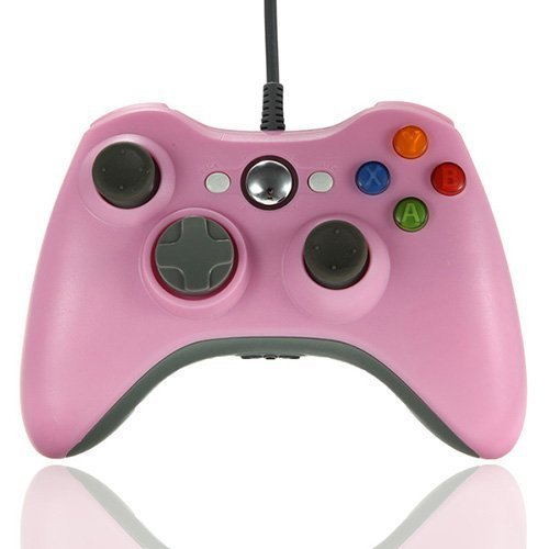Джойстик Xbox 360 проводной (розовый)