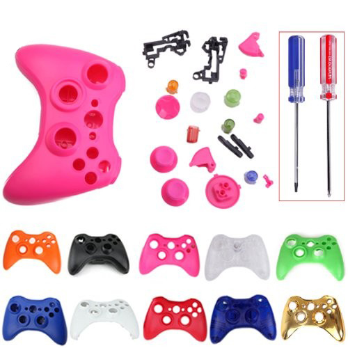 Корпус беспроводного джойстика Xbox 360 (розовый) 