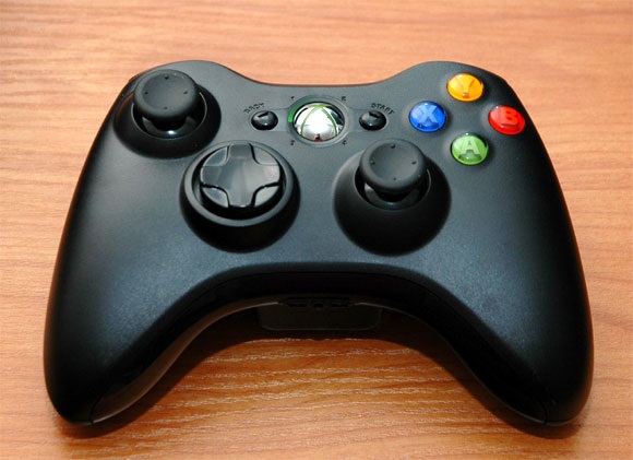 Джойстик Xbox 360 Slim беспроводной (черный, оригинал)