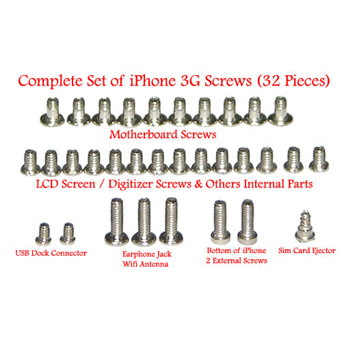 Винты iPhone 3G/3GS набор