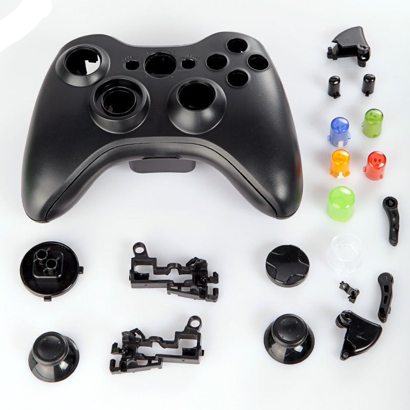 Корпус беспроводного джойстика Xbox 360 (черный) 