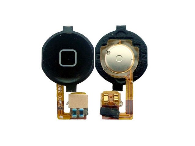 Кнопка Home iPhone 3GS + шлейф (черная)